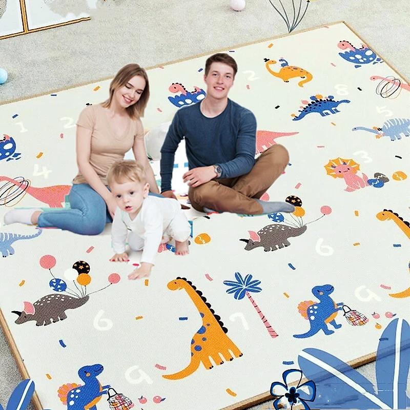 Tapis de jeu enfants 200x180cm épais - Tapis sécurité ramper pliable ami des bébés tapis d'éveil