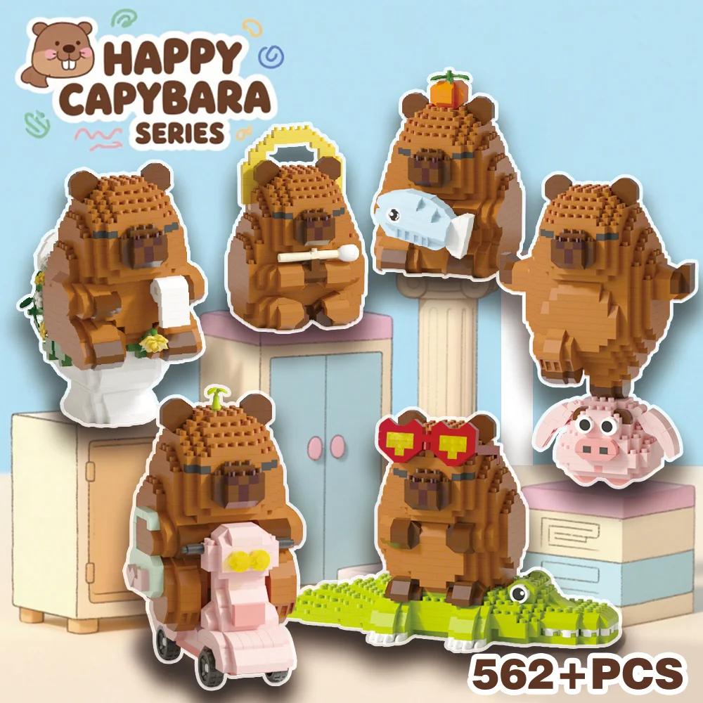 "Ensemble de blocs de construction Capybara-modèle de bricolage de cochon d'inde d'eau mignon |   Jo