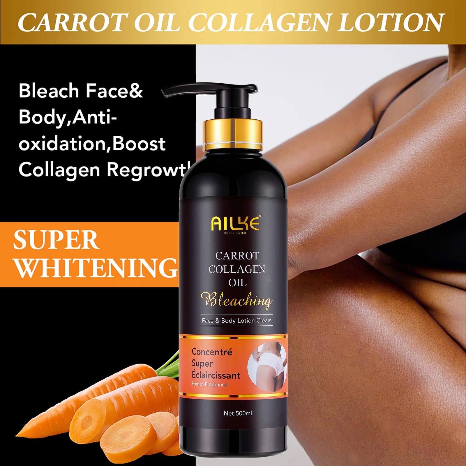 AILKE Lotion pour le corps blanchissante, réduit les taches foncées, même le teint, avec collagène e
