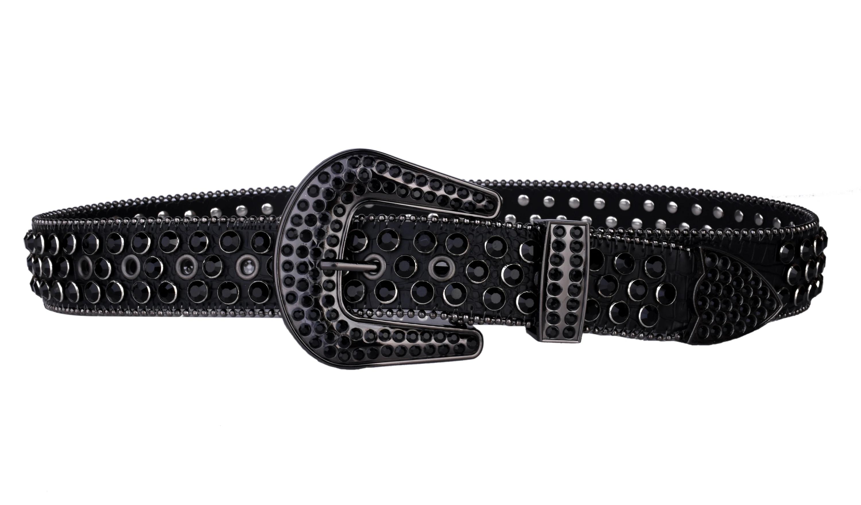 Ceintures cloutées en strass pour femmes, ceinture en cuir Pu brillant, ceinture de fête de mariage,
