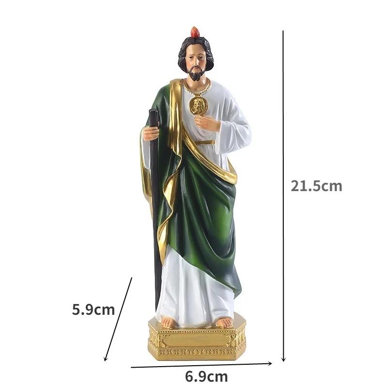 Statue de saint-Juda 8 pouces, 1 pièce, béquilles, décorations de salle, Collection de cadeaux relig