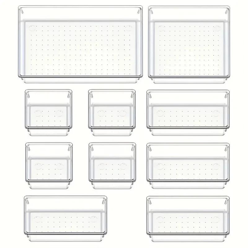 MELEvaluSet-Plateaux en plastique transparent, plateaux polyvalents, supports de synchronisation dan