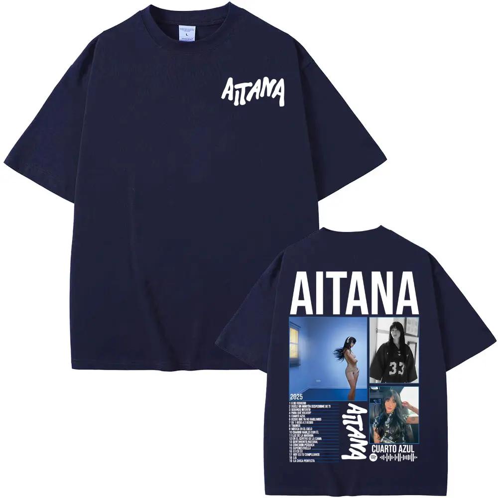 Chanteur Aitana Cuarto Azul Tour graphique t-shirts hommes femmes mode esthétique à manches courtes 