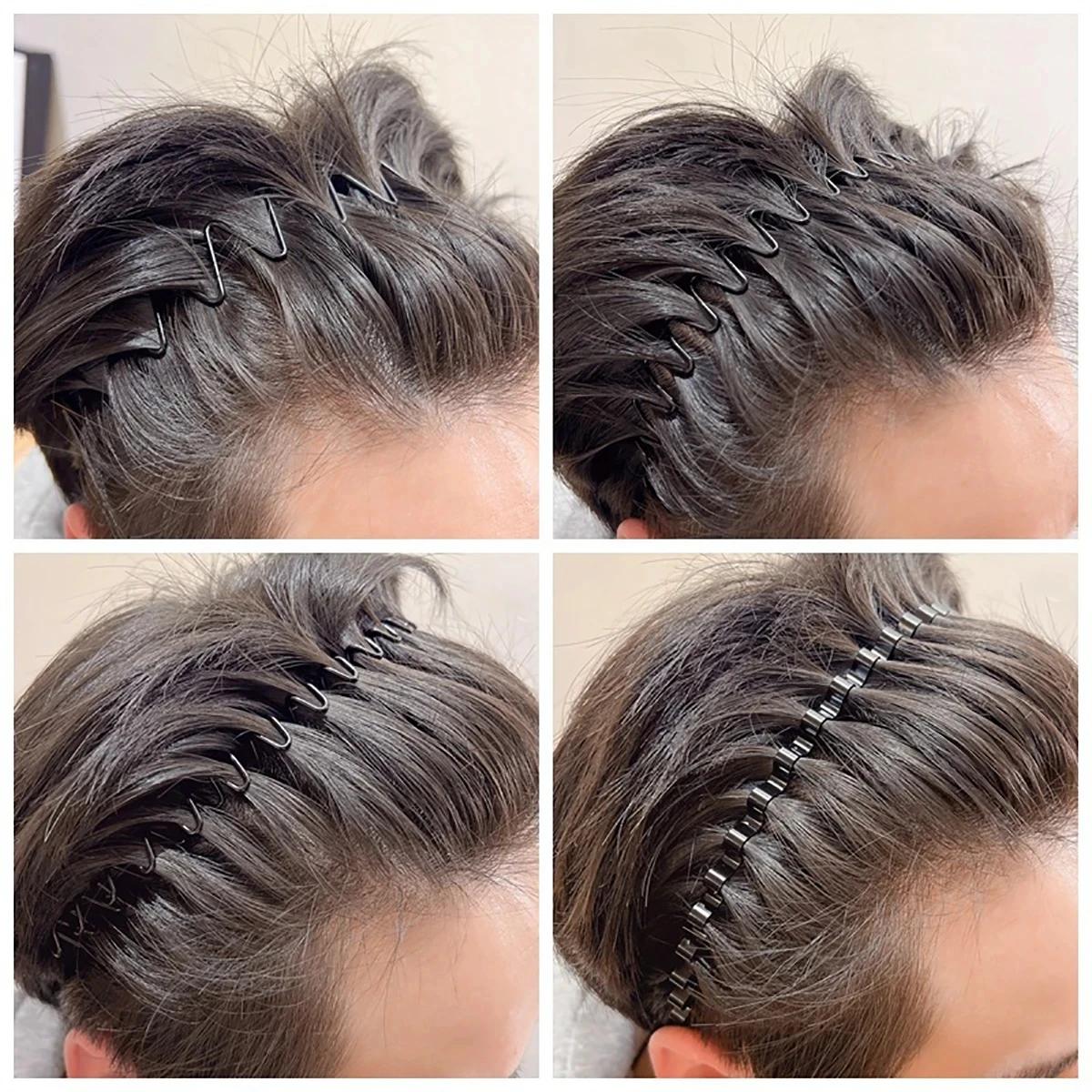 3/6 Pièces Serre-têtes pour Hommes, Style Coréen Simplifié, Antidérapants pour le Lavage du Visage, 