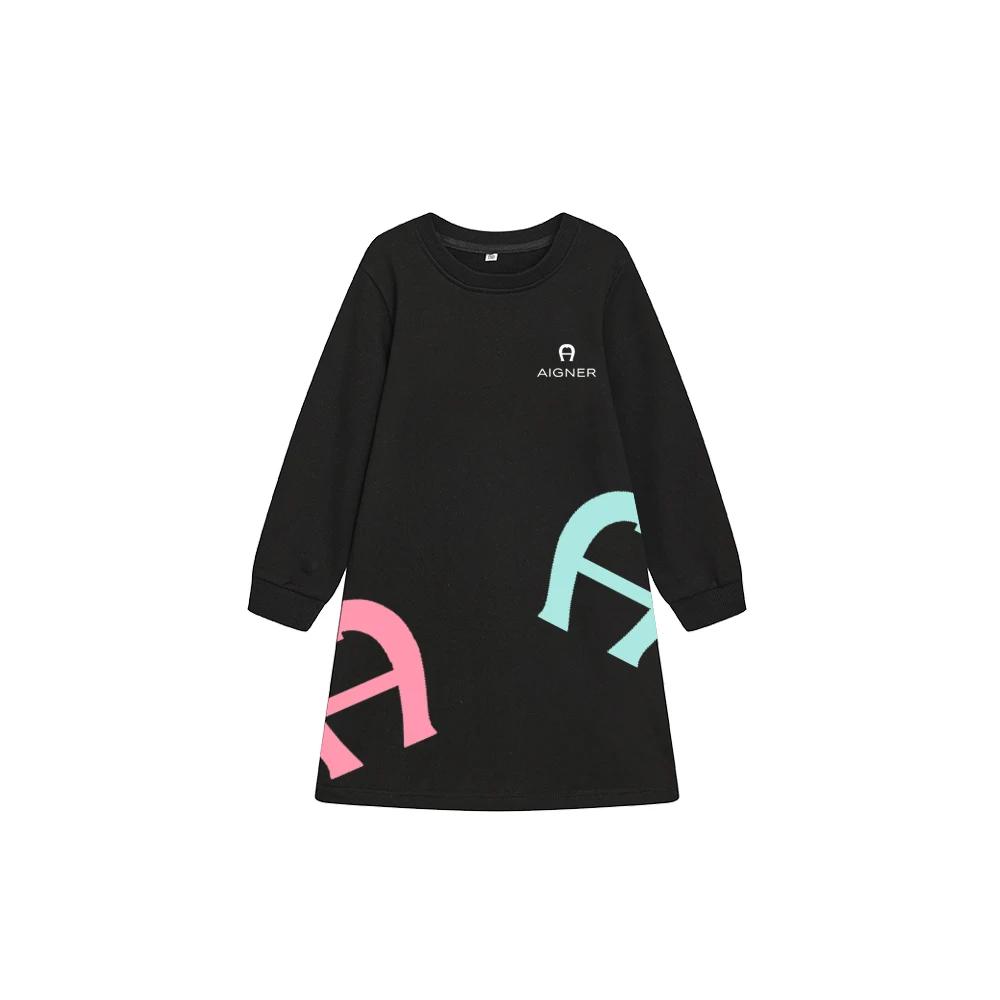 Robe de princesse noire à motifs imprimés pour filles de 2 à 10 ans, vêtements pour enfants, tenue d