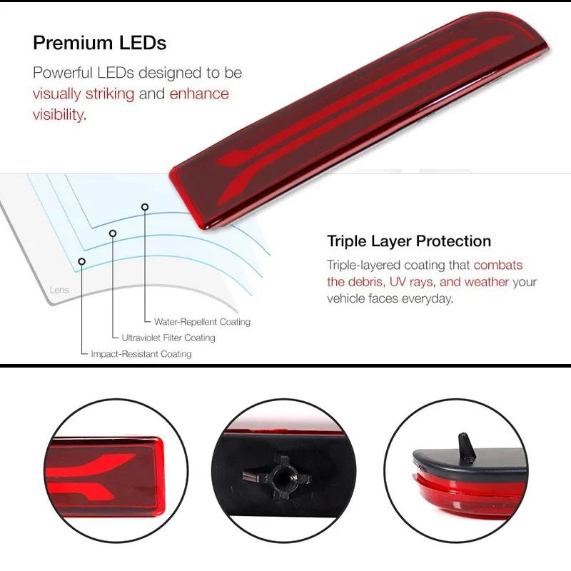 Réflecteurs de pare-chocs arrière rouges pour Mitsubishi Lancer Evo X Outlander, feux antibrouillard