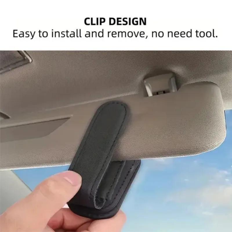 Support de lunettes de soleil pour pare-soleil de voiture, clip de carte de billet, multifonction, p