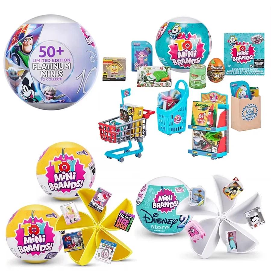 5 boules Surprise, Mini marques, scène d'achat de supermarché, capsule Gashpon Miniature, jouet, Col