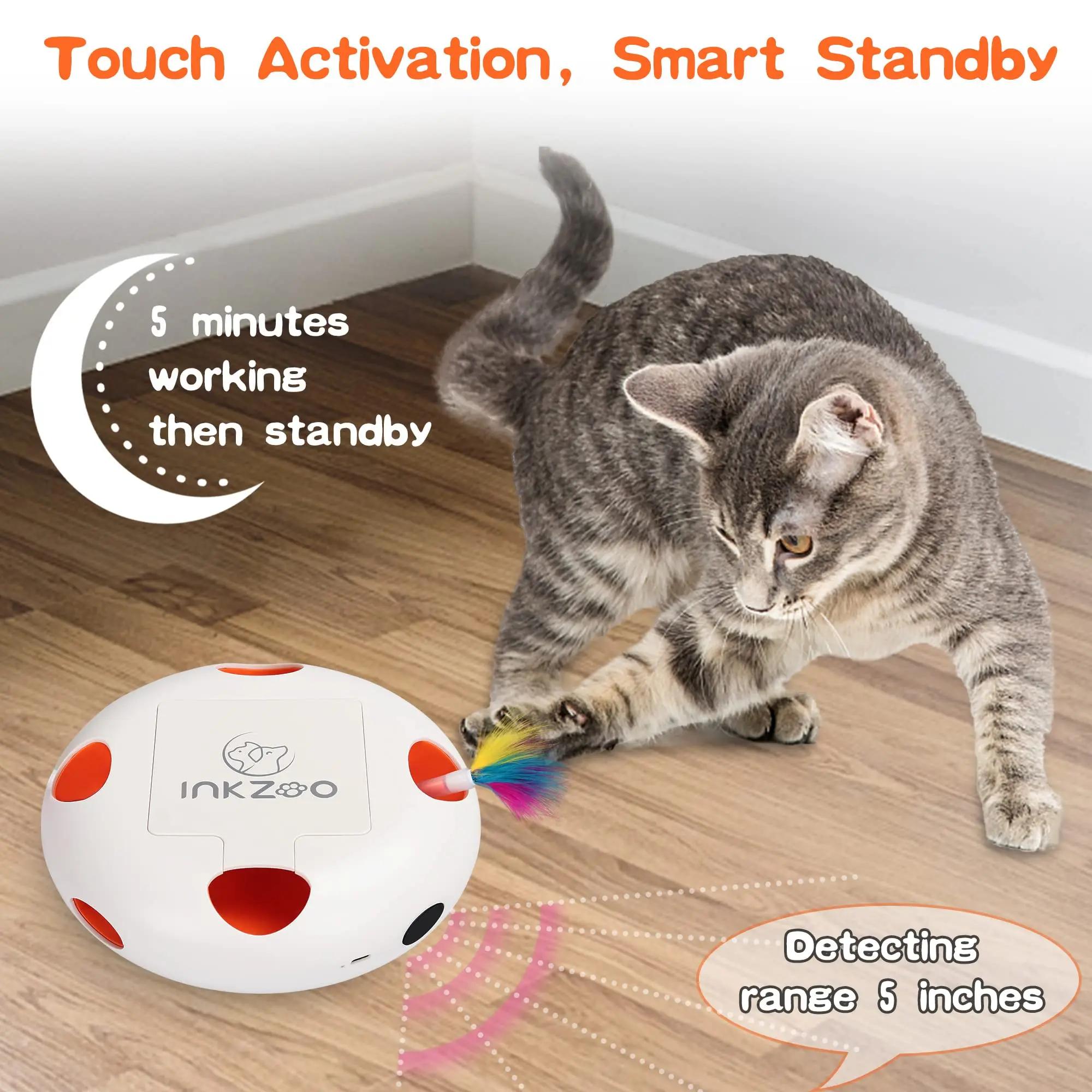 INKZOO Jouets pour chats, jouets interactifs pour chats d'intérieur, jouet interactif intelligent po