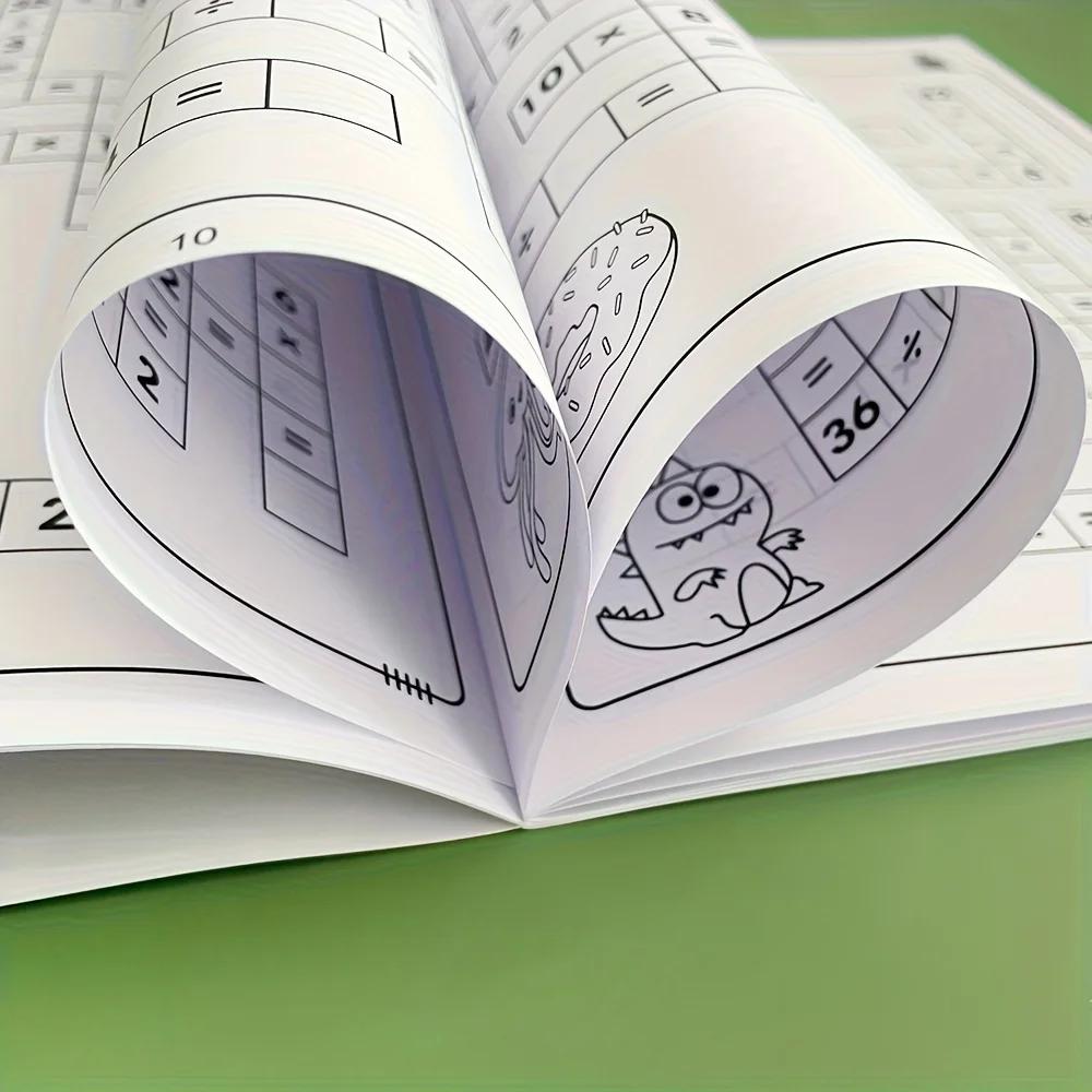 Livre de puzzle de mots croisés mathématiques pour enfants, pratique de l'addition et de soustractio