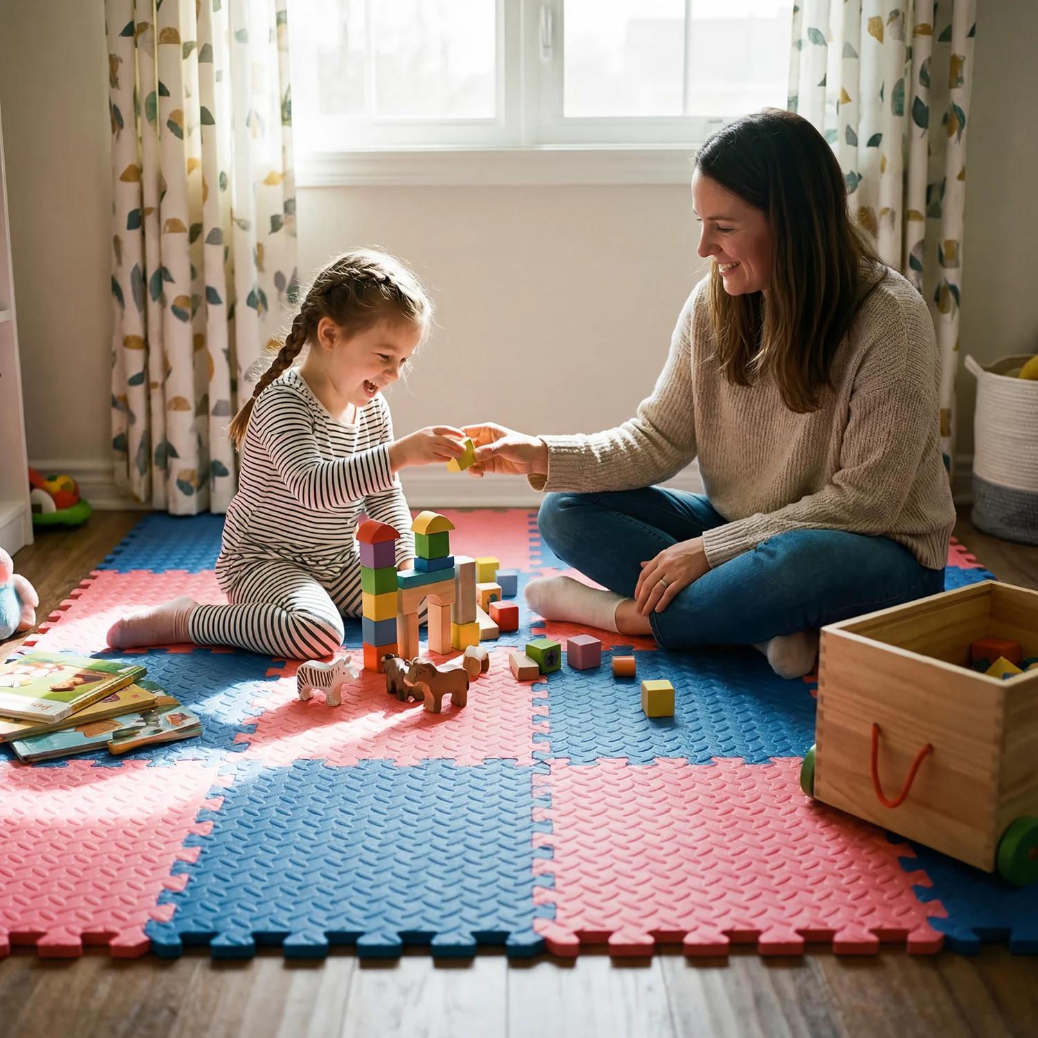 Tapis de jeu pour bébé en mousse EVA, grand format 60x60cm, 16 pièces, tapis de puzzle pour enfants,