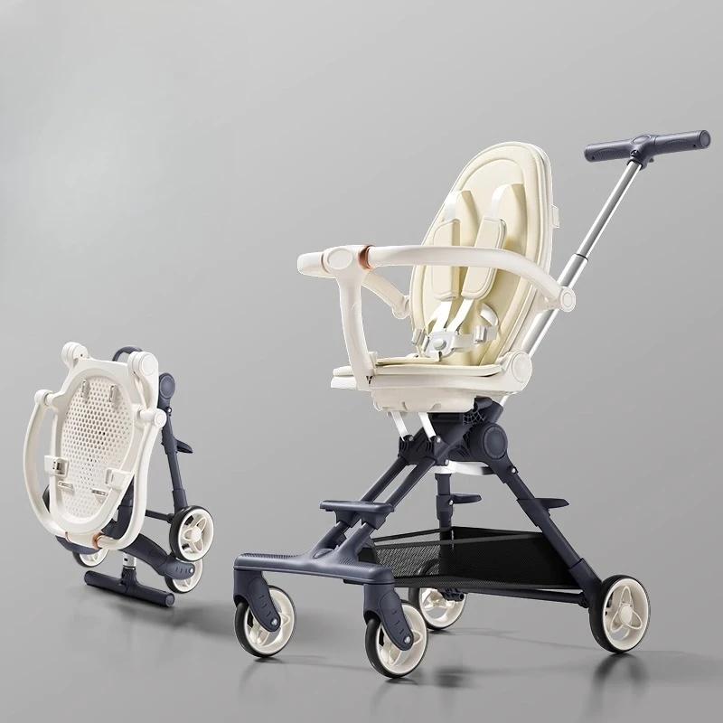 ‌ Poussette réversible ultralégère de 2,9 kg : 360 °   Pneus anti-roulis et anti-crevaison, protecti