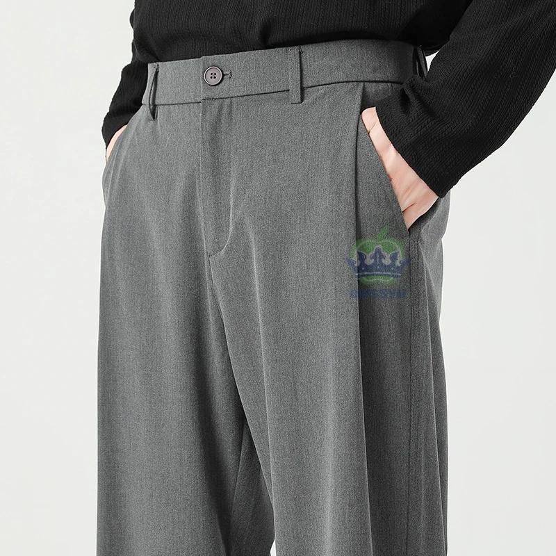 OUSSYU marque de luxe qualité Baggy pantalons décontractés hommes d'affaires taille élastique coréen