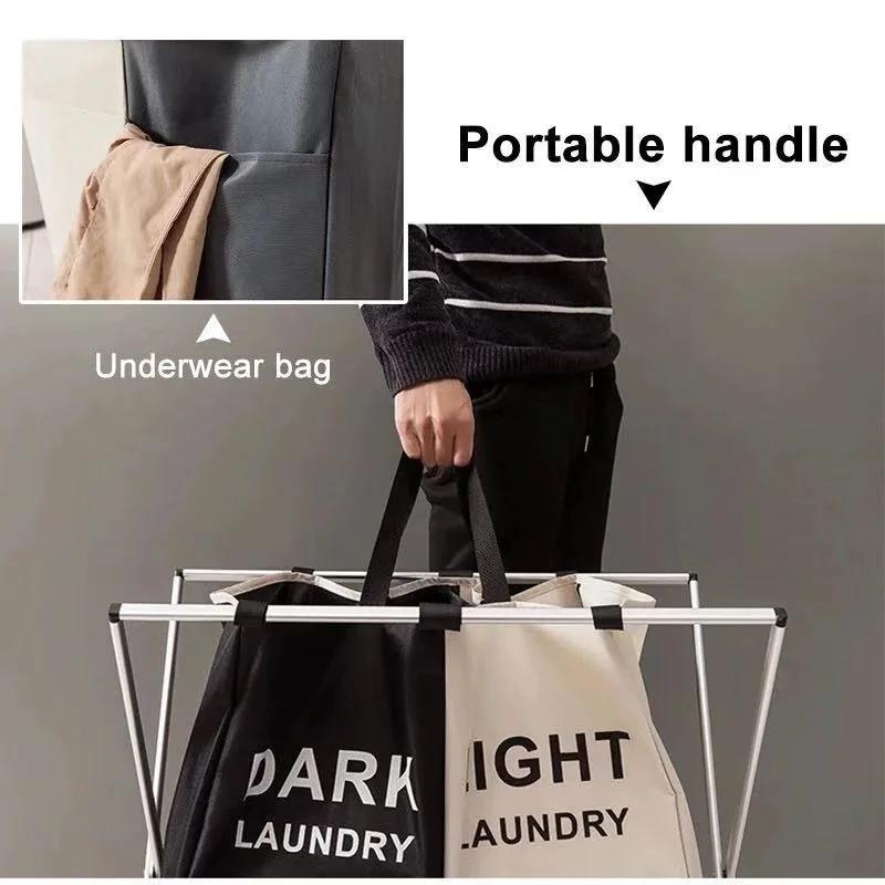 Panier à linge pour vêtements sales, 1/3 grilles, sacs de rangement Oxford imperméables, portables e