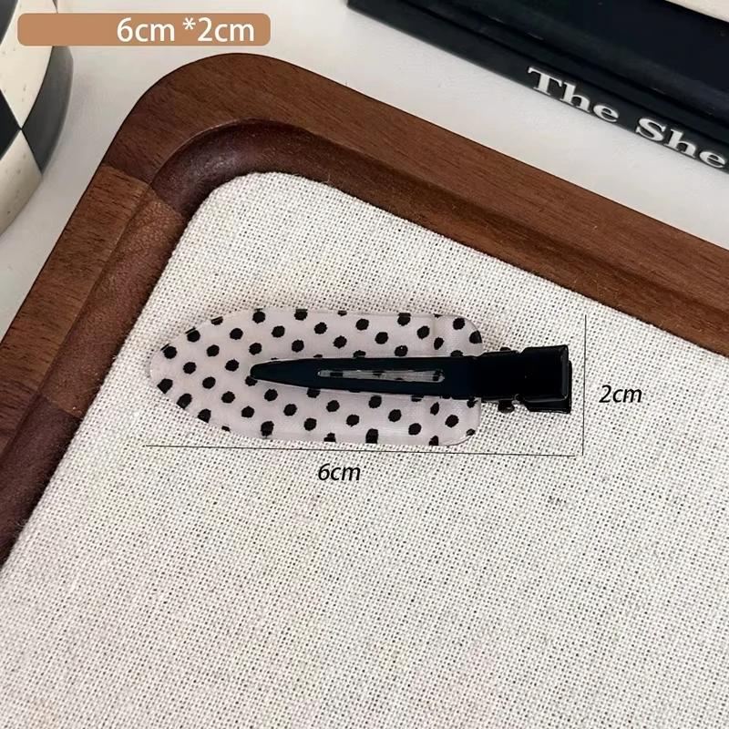 Barrettes à cheveux en acrylique à pois noirs et blancs, minimalistes, maintien sûr, adaptées à un u