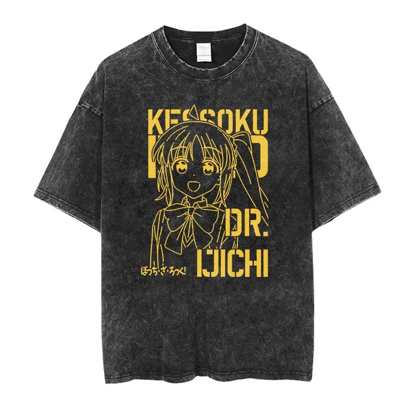 Hommes surdimensionnés imprimé t-shirts Bocchi Club groupe de musique Anime Bocchi The Rock couvertu