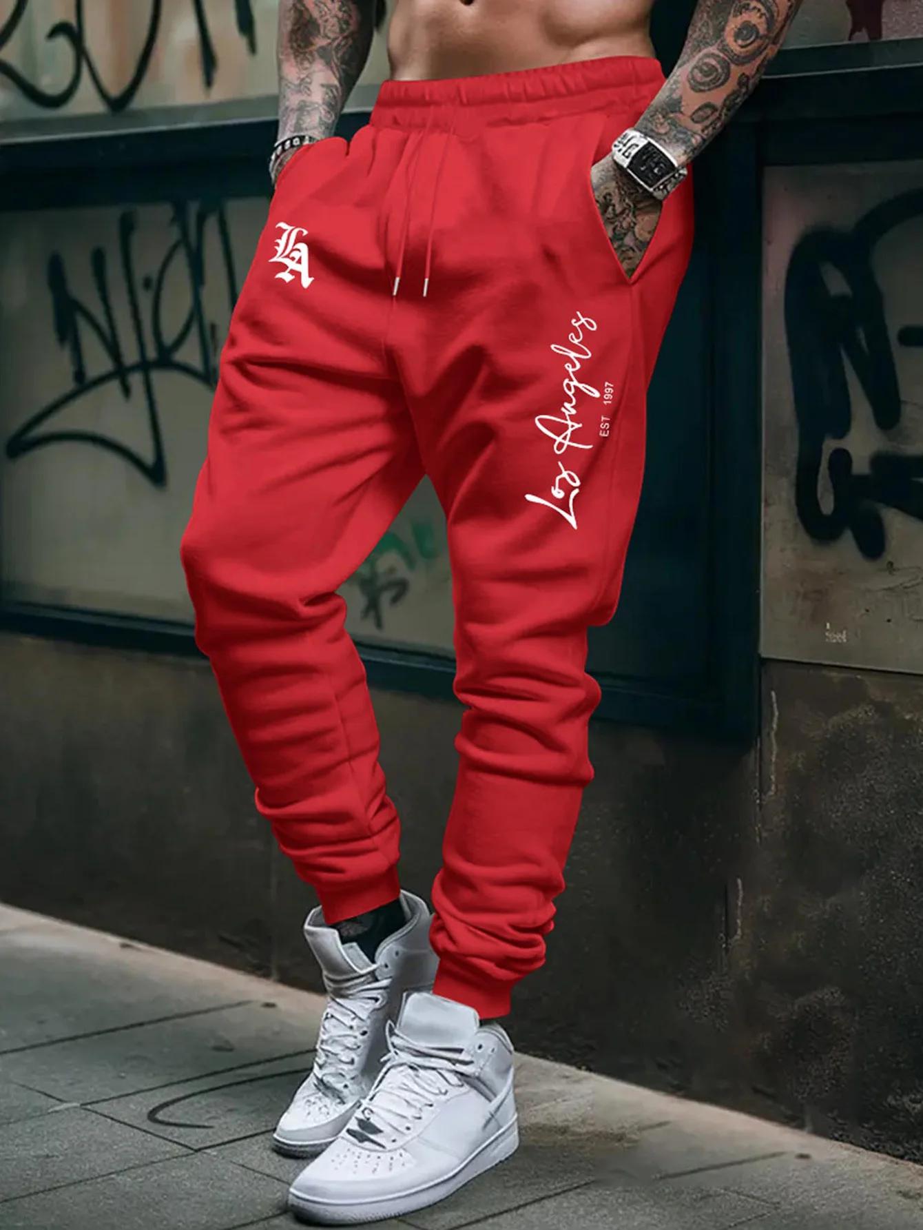 Pantalon de survêtement polaire tendance pour homme avec motif lettres – Nouveau style 2026 – Haute 