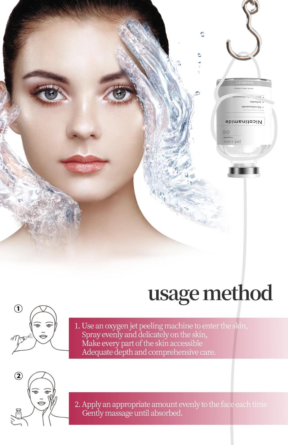 Ampoule de soin pour le visage, Essence PDRN, saumon, oxygène, tige cellulaire, blanchissant, Anti-â