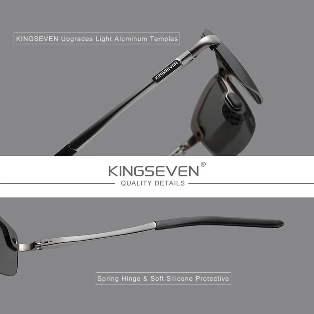 KINGSEVEN Lunettes de soleil de conduite pour hommes et femmes, classiques, sans monture, populaires