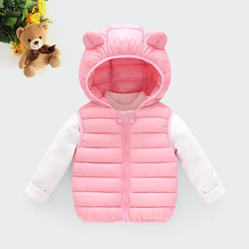 Gilet chaud en coton pour bébés garçons et filles, vêtements d'automne et d'hiver pour enfants de 1 