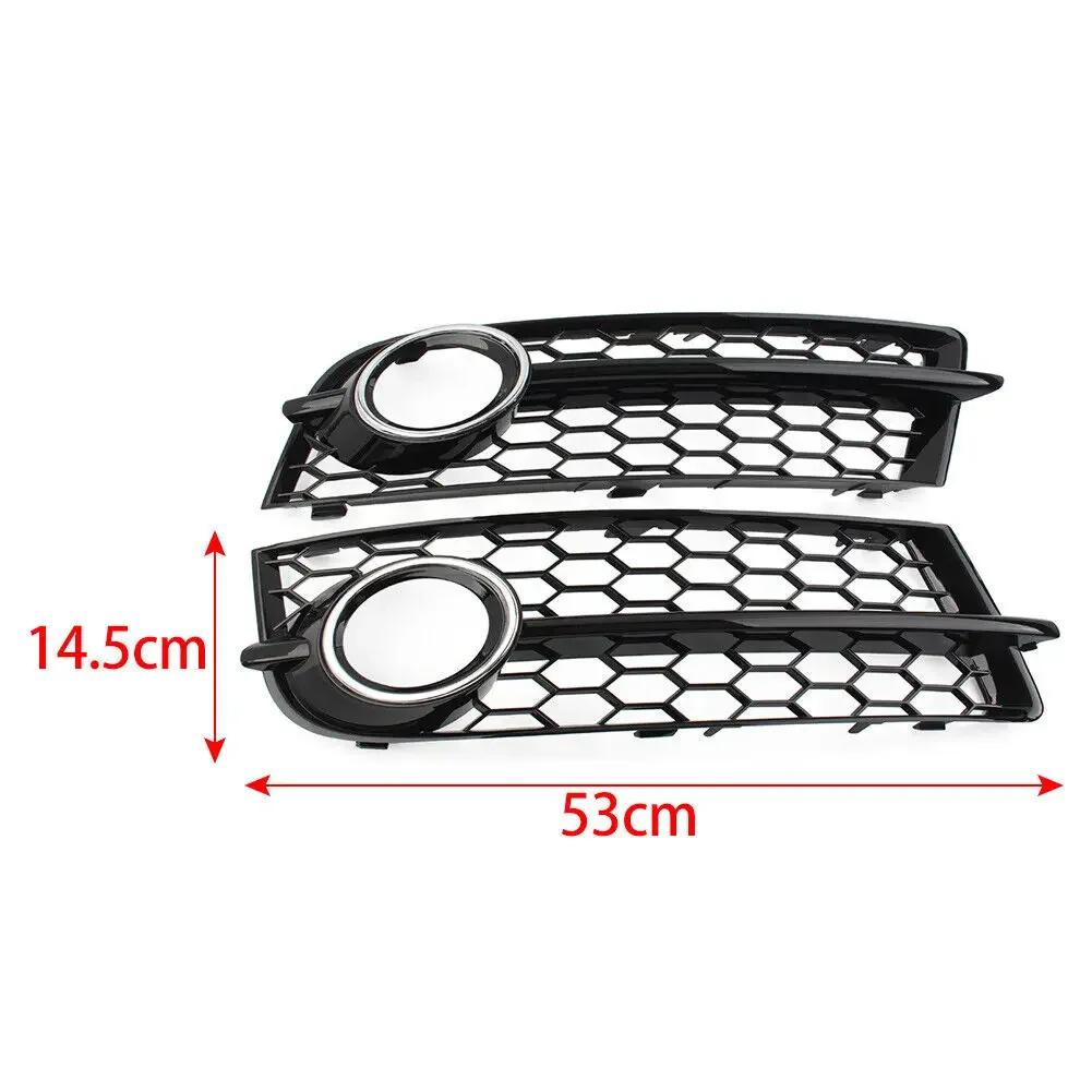 1 paire de calandre de phare antibrouillard de voiture noir brillant pour Audi TT 8J 2006 – 2014, co