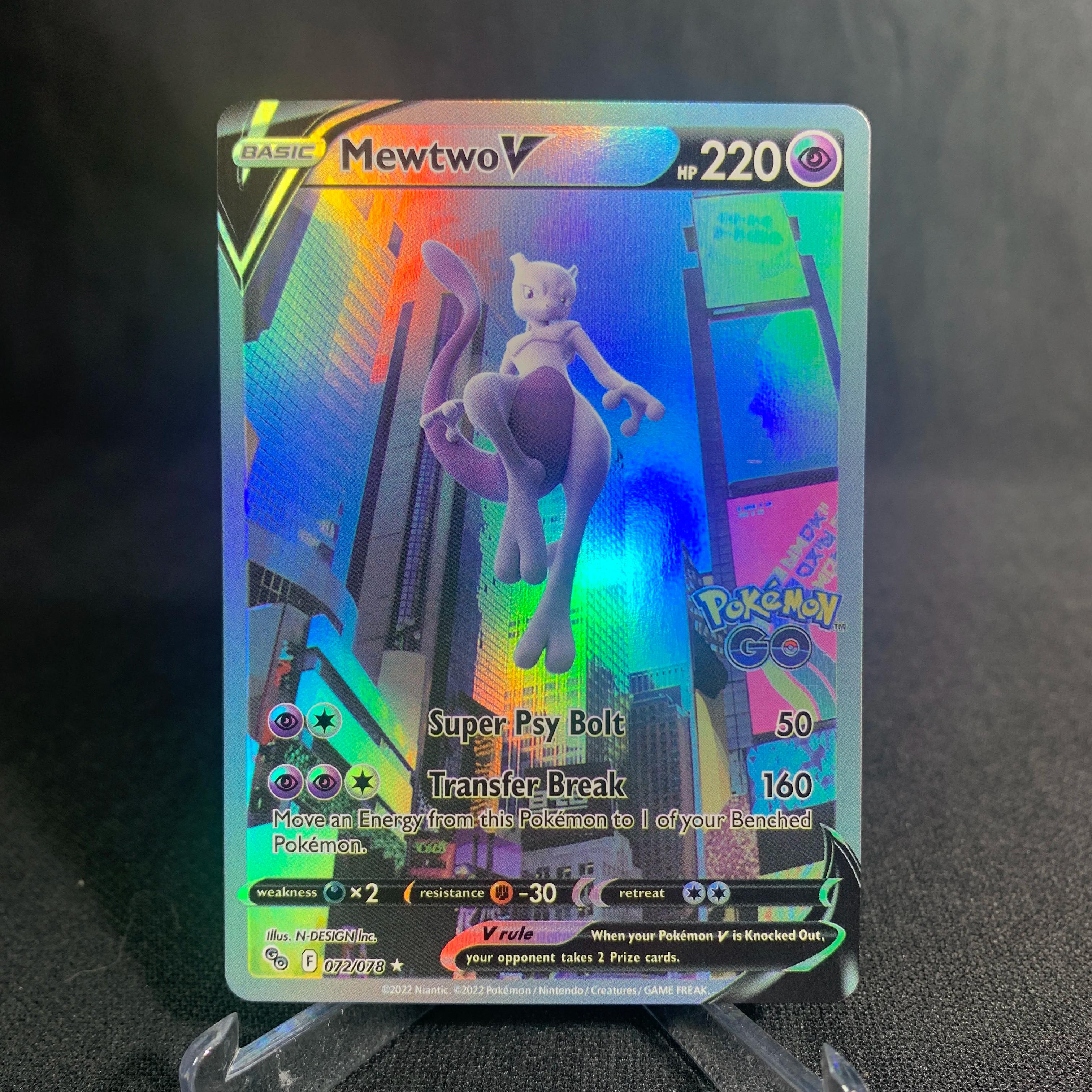 Mew Mewtwo cartes Pokemon brillant Mewtwo holographique Mew Ex GX VMX loisirs Collection Rare cartes