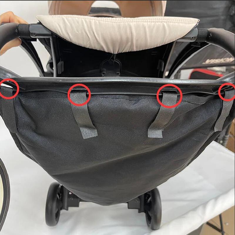 Panier de courses pour accessoires de poussette, matériau 1:1, sac de rangement sous le siège pour Y