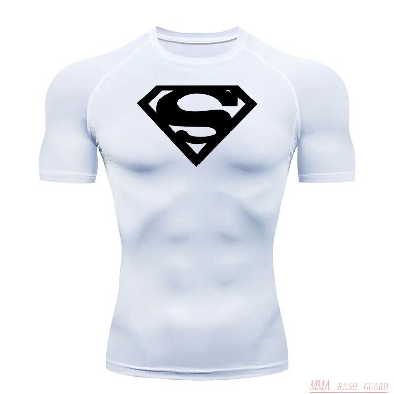 Chemise de sport à Compression pour hommes, T-Shirt à manches courtes, séchage rapide, haut de fitne