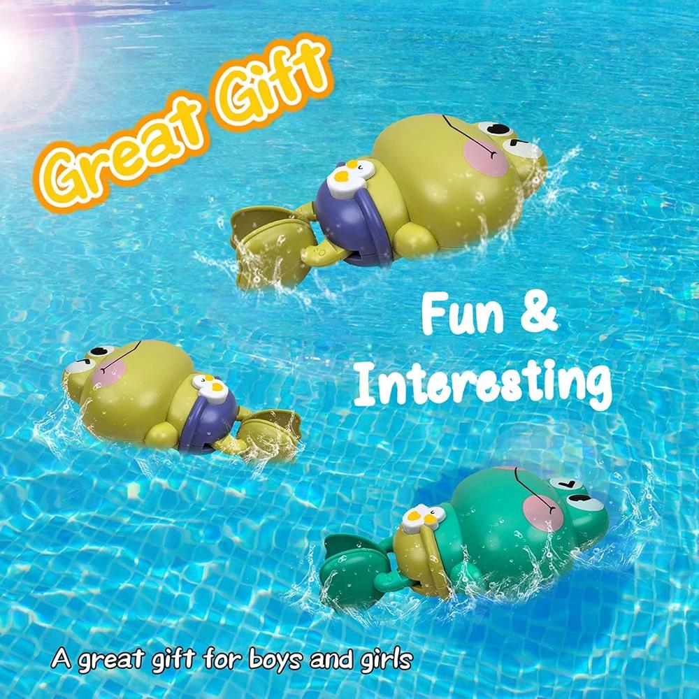 Jouets de bain de grenouille de natation à remonter pour les tout-petits, jouet d'eau Montessori ABS