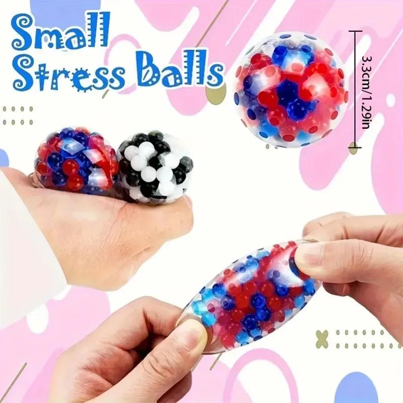 6 pièces Mini balles anti-Stress Squishy ensemble arc-en-ciel balle à presser EDC jouet sensoriel Fi