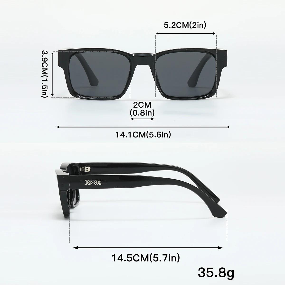 Lunettes de soleil polarisées carrées de qualité pour hommes, noyau métallique UV400 unisexe, pour v