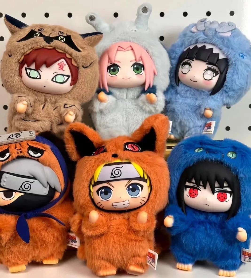 Nouveau Naruto Shippuden bête fête série peluche poupée boîte aveugle Chibi Kakashi Sasuke Surprise 