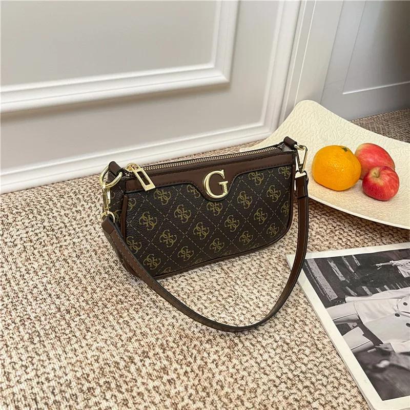 Sac bandoulière en cuir classique et élégant pour femme, sac à main de luxe de marque célèbre, acces