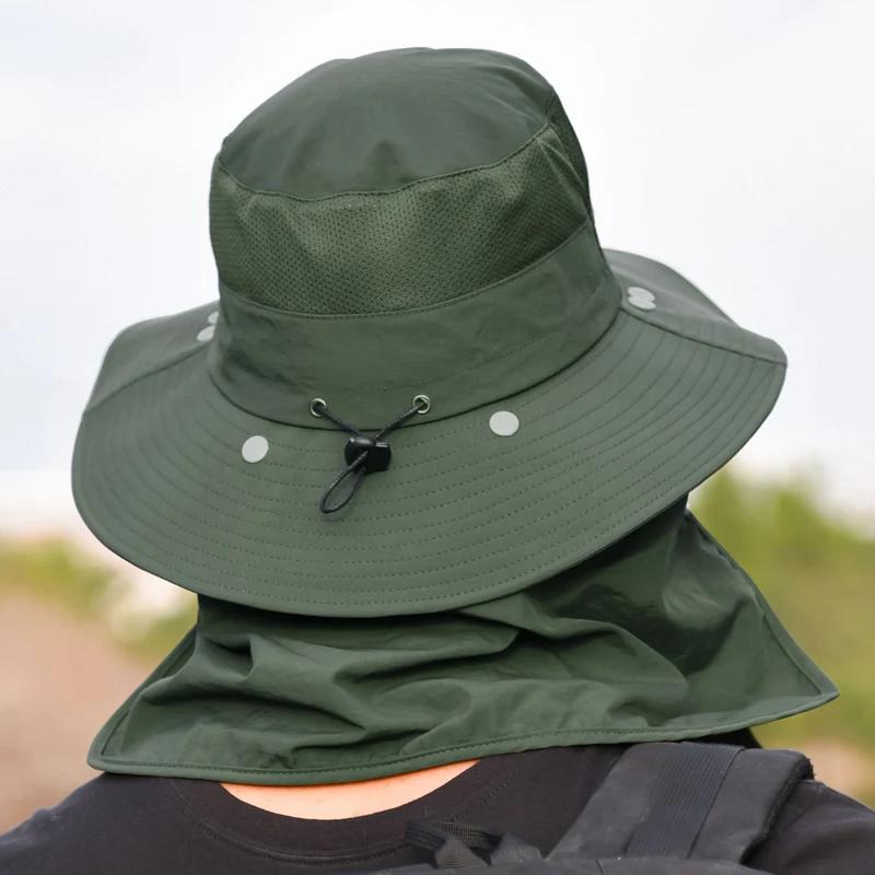 Chapeau de pêcheur, chapeau de soleil pour hommes, chapeau de soleil d'été à séchage rapide pour l'e