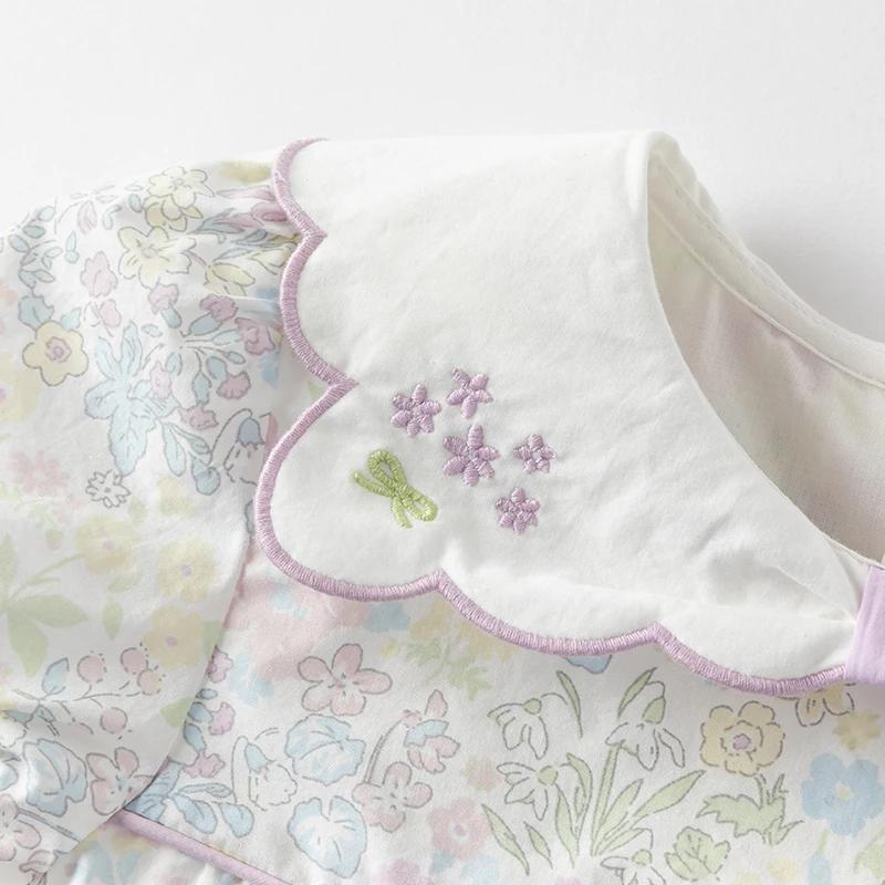 Dave Bella filles bébé robe été mode décontracté doux mignon imprimé enfants coton mince princesse r