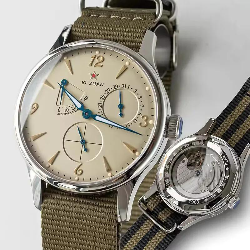 1963 montre pilote pour hommes 40mm montres mécaniques automatiques Original ST1780 mouvement saphir