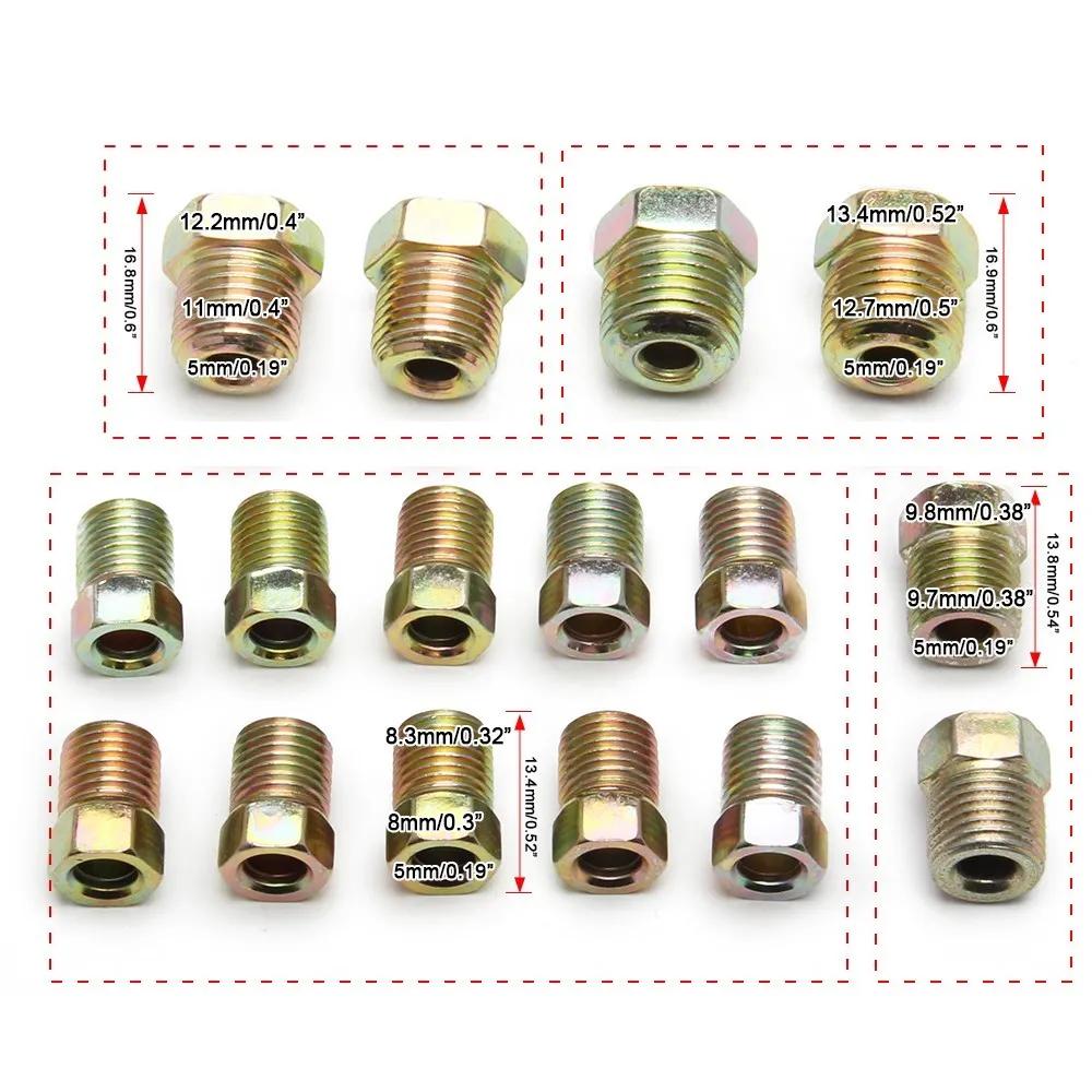 Bobine de Tube de frein en cuivre et Nickel, 25 pieds, 3/16 "OD, avec 16 accessoires en cuivre galva
