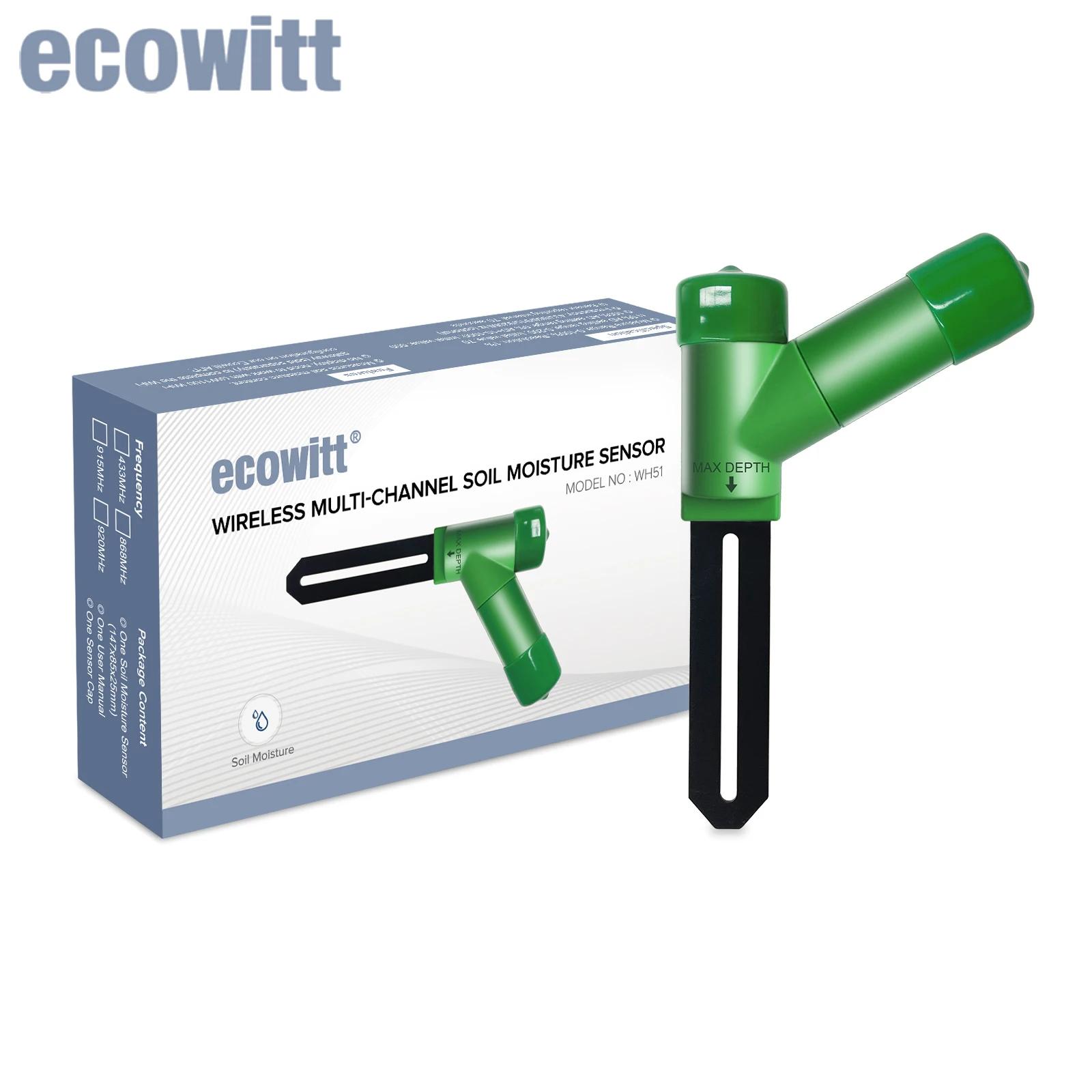 ECOWITT WH51 Testeur d'humidité du sol, testeur de jardin à 16 canaux pour surveiller l'irrigation d