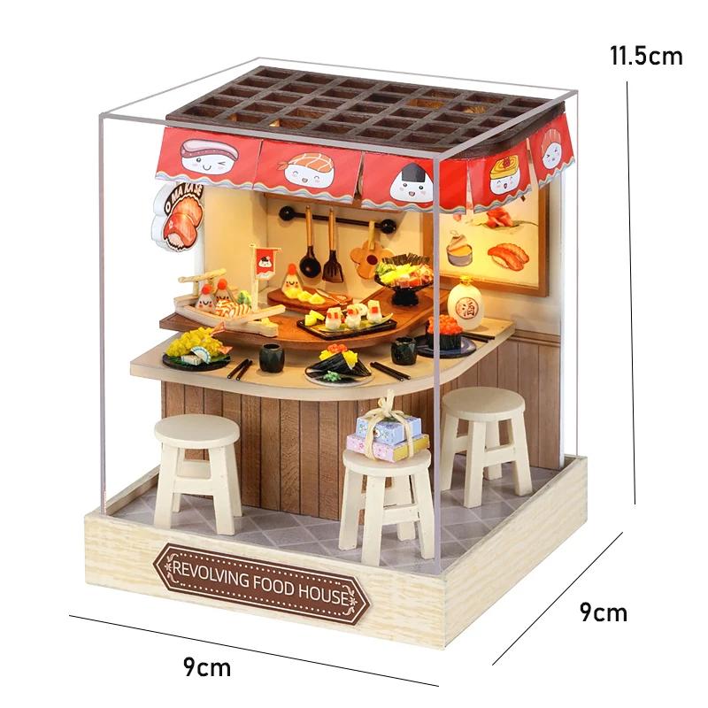 Mini maison de poupée, Kit de petite maison à monter soi-même, Puzzle 3D fait à la main, modèle d'as