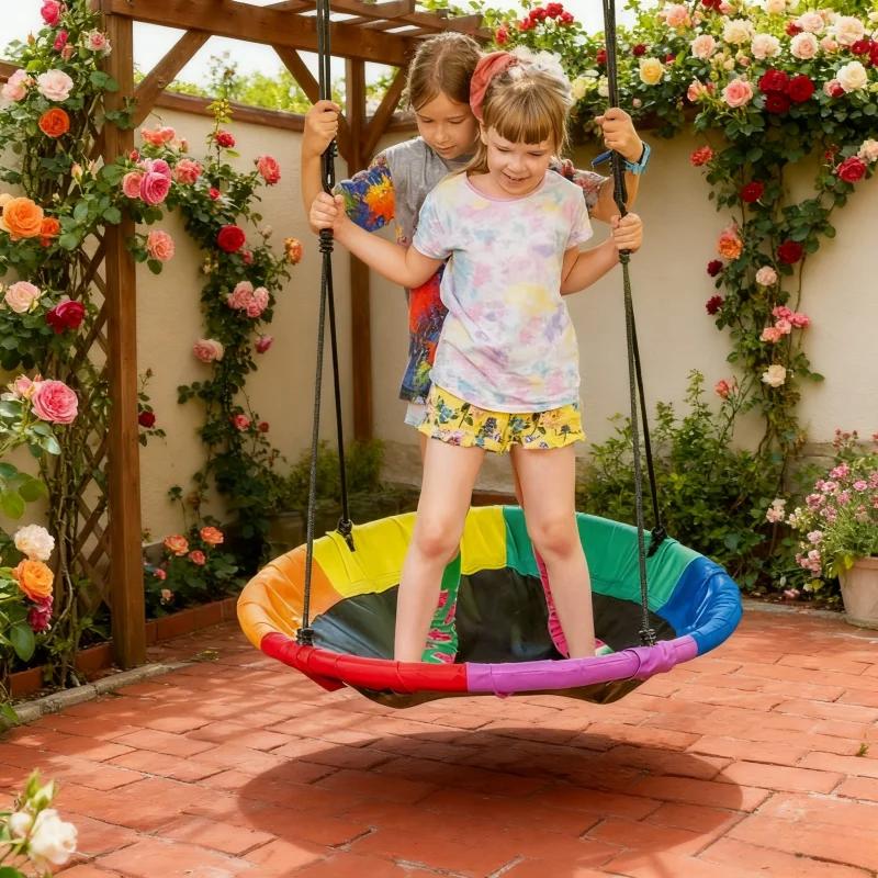 Hamac de jardin, balançoire suspendue d'intérieur pour enfants, chaise à bascule suspendue, tissu Ox