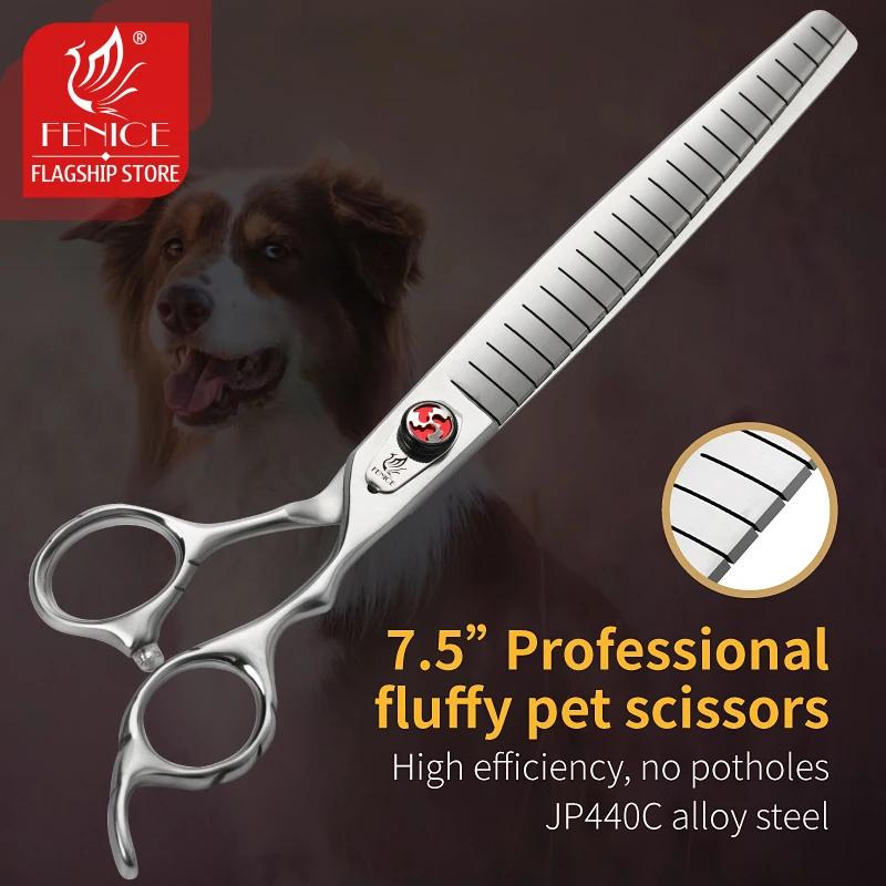 Fenice 7.0/7.5 pouces professionnel chien toilettage coupe ciseaux amincissants taux de amincissemen