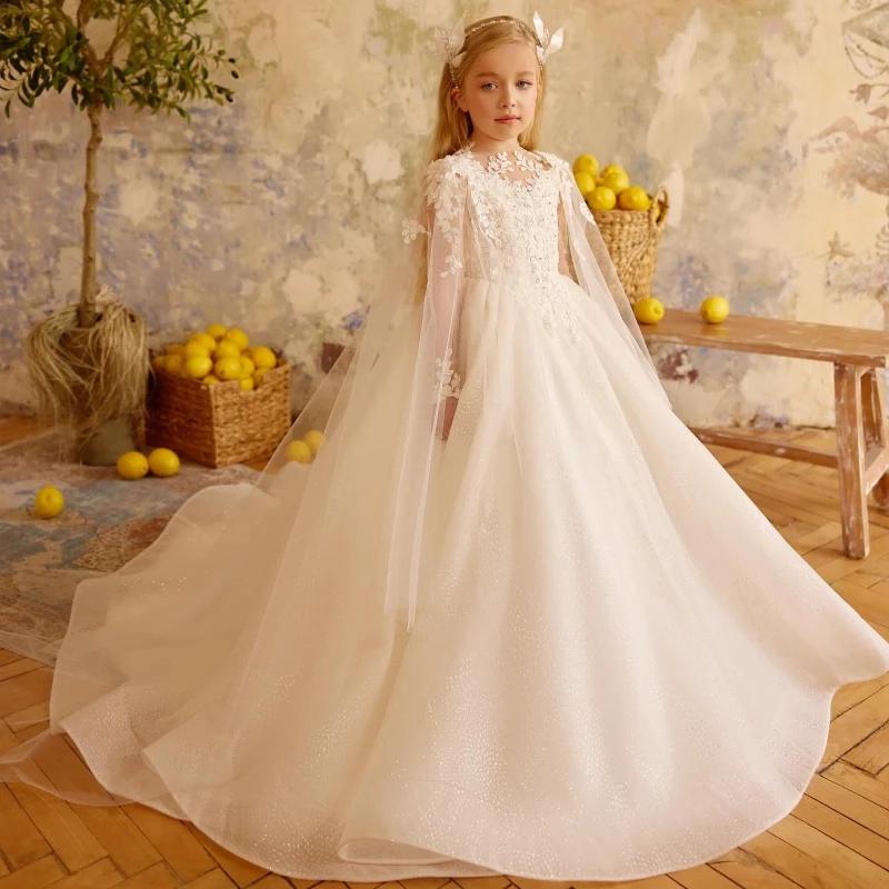 Nouvelle Robe de Cérémonie pour Enfants, Tenue Blanche de Performance pour Filles, Robe de Princesse