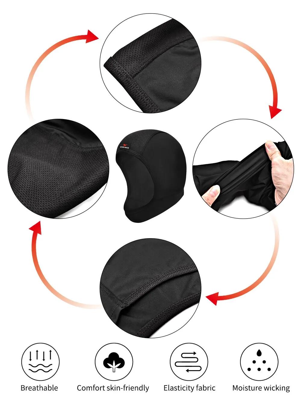 WOSAWE unisexe moto cagoule vélo menton couverture séchage rapide respirant cyclisme Motocross casqu