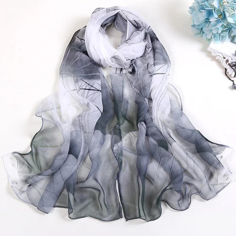 RUNMEIFA 2023 nouvelle mode printemps/été femmes impression florale plage foulard en soie châles fem