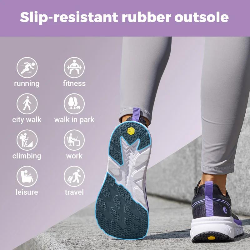 Chaussures de marche pour femmes Fitville, baskets à bout large, antidérapantes, pour le sport, le t