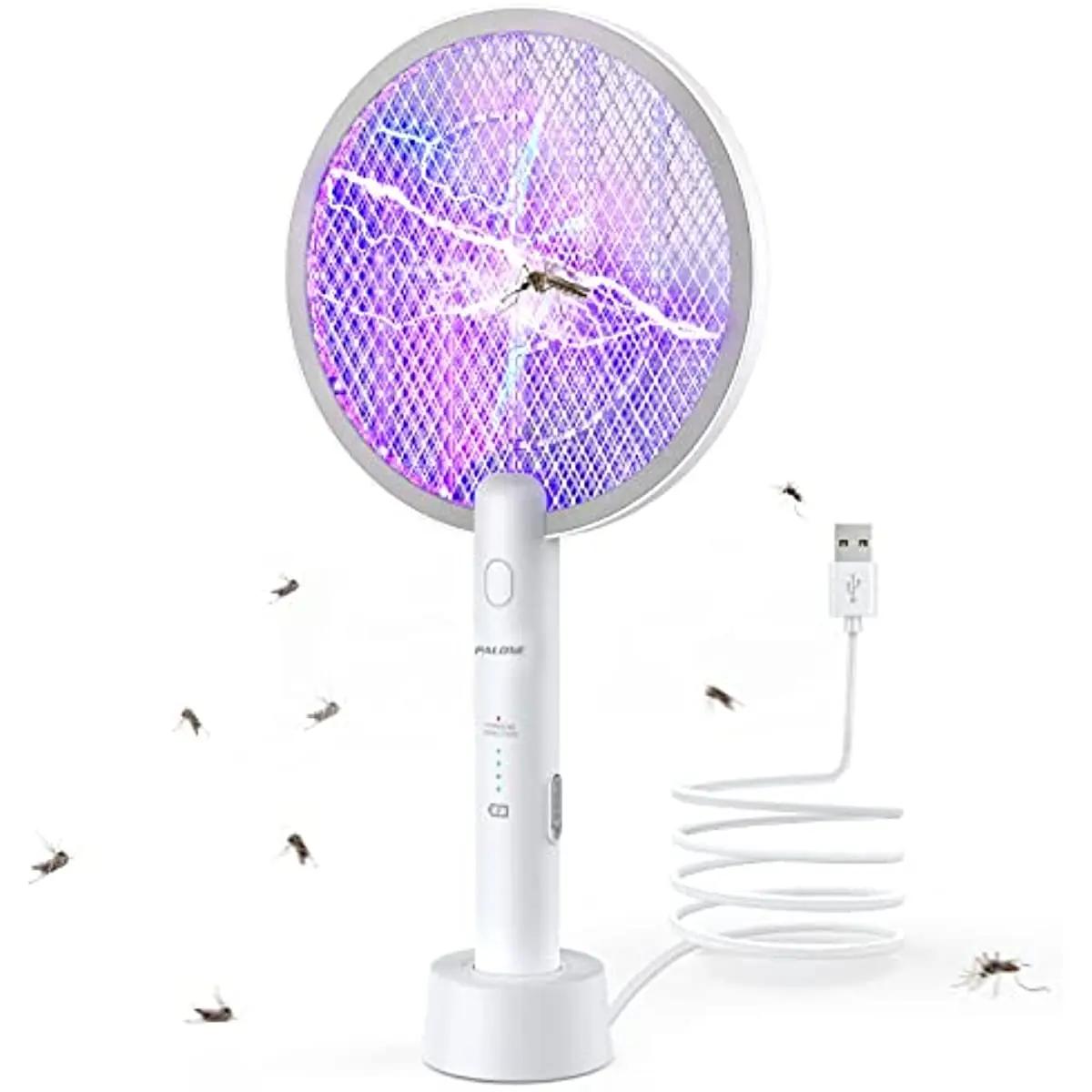 Lampe anti-moustiques électrique 2 en 1, Zapper avec batterie 1200mAh, charge USB avec maille de séc