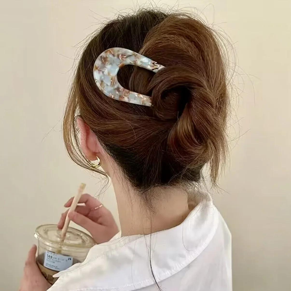 Styles français fourchettes à cheveux bâtons de cheveux acide acétique en forme de U épingles à chev