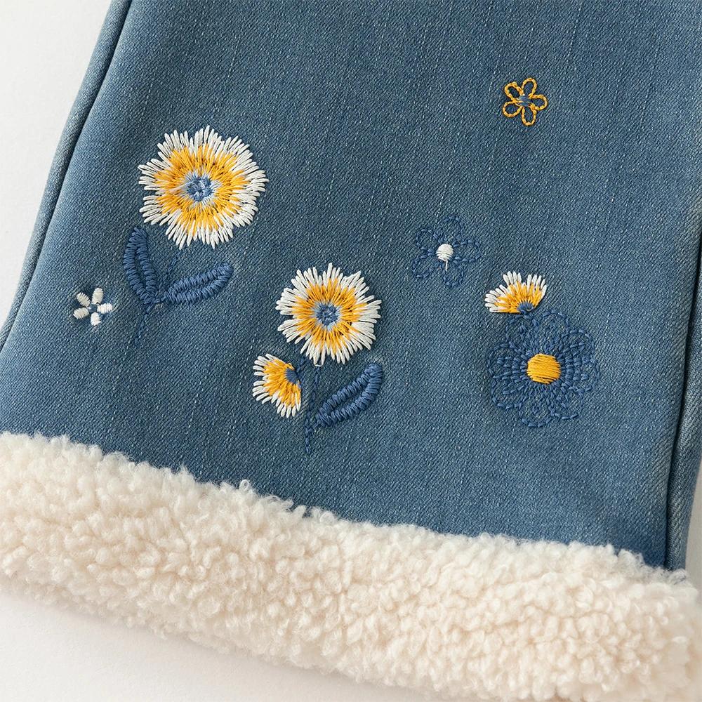 Dave Bella filles Bootcut velours Jean automne hiver enfants pantalons élastiques amples Jean fête e