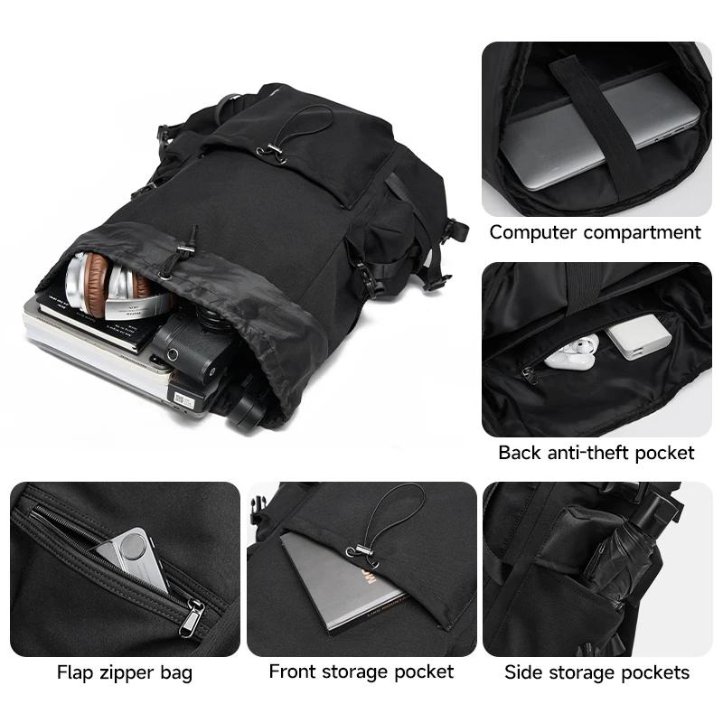 MOYYI sac à dos de voyage en plein air Oxford étanche écoliers mode tendance sac pour hommes Mochila