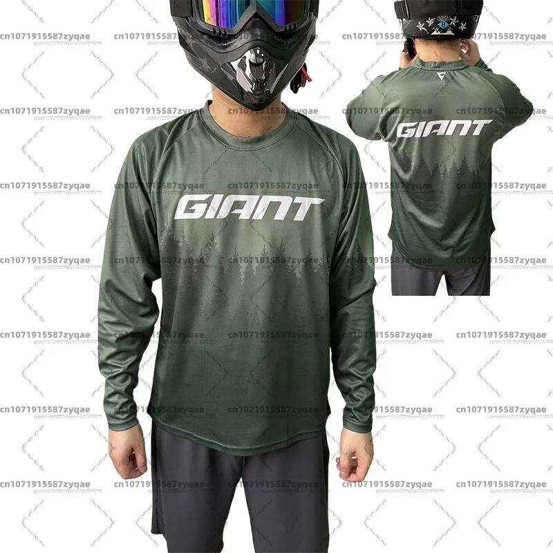 Maillot de vélo de Motocross géant vtt, T-Shirt de descente à tir réel, maillot à manches longues po